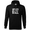 Volleyball nápis - Mikina pánska Cape s kapucňou - 3XL ( Čierna )
