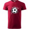 Futbalová lopta v triku - Klasické pánske tričko vyššej gramáže - 4XL ( Marlboro červená )