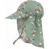 Detský klobúk Lassig Sun Protection Flap Hat zelená 48-51