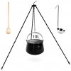 Perfect Home Kotlík s trojnožkou, varechou, naberačkou, 10L, 4ks, Set-98