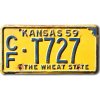 Americká ŠPZ Kansas 1959 Wheat State CF-T727