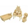 Woodcraft Drevené 3D puzzle Nábytok kúpeľňa P035