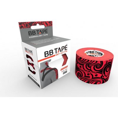 BB tejp BB Tape s dizajnom tetovanie - kineziologický tejp 5cm x 5m - rôzne farby FARBA: Červená