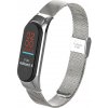 Deveroux Ocelový milánský řemínek pro MiBand 3/4, easy click - Stříbrný DEV0006