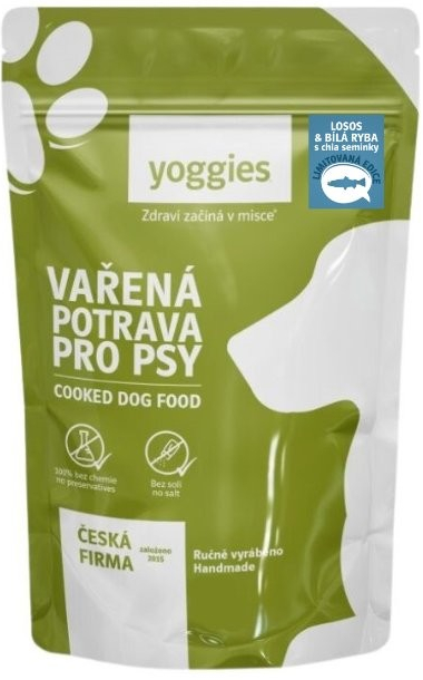 Yoggies losos a biela ryba s chia semienkami a kĺbovou výživou 150 g