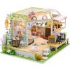 Dvěděti miniatúra domčeka Mačacia kaviareň so záhradkou + záruka 3 roky zadarmo