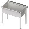 Stůl s mycí vanou, jednokomorový 600x700x850 mm | STALGAST, 981337060 inox