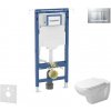 Geberit Duofix - Set predstenovej inštalácie, klozetu a dosky Duravit D-Code, tlačidla Sigma30, Rimless, SoftClose, matný chróm/chróm SANI11CP2101