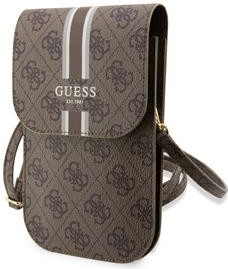 Púzdro Guess PU 4G Printed Stripes Phone Bag hnedé