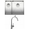 Blanco ZEROX 340/180-U nerez hodvábny lesk 521614 + Blanco MIDA chróm 517742