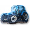 Detexpol Tvarovaný mikroplyšový vankúš Traktor modrý Polyester 34x24