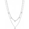 Brosway Oceľový dvojitý náhrdelník s kryštálmi symphonia BYM81