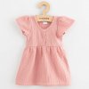 NEW BABY Dojčenské mušelínové šaty New Baby pink Veľ. 80