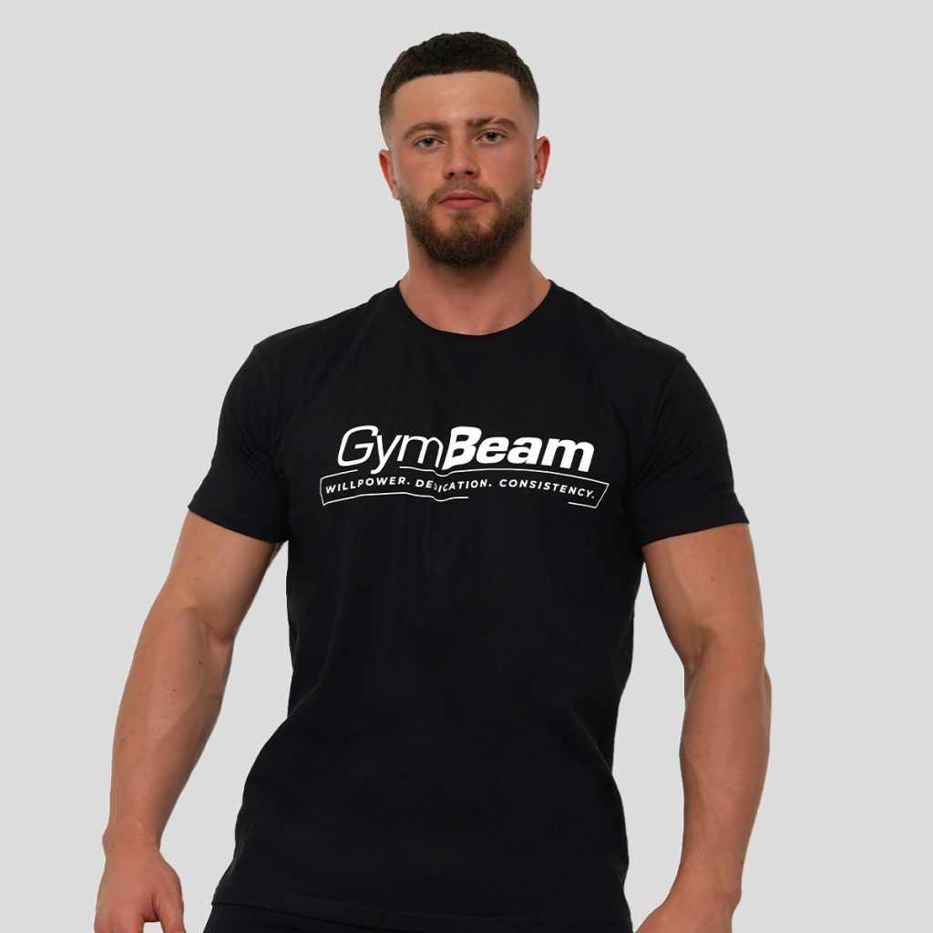 GymBeam tričko Willpower čierne