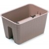 Prosperplast RATOLLA Truhlík na zábradlie 39,6x27,2x22,5cm mocca DRLB400