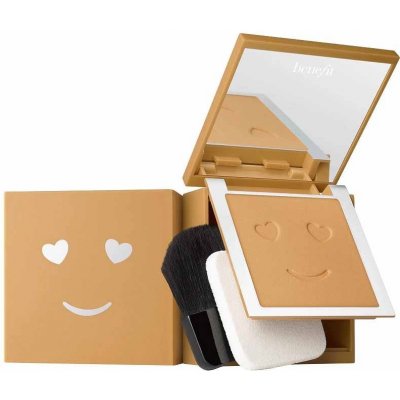 Benefit Hello Happy Velvet Powder Foundation kompaktný púdrový make-up 7 Medium-Tan Neutral 7 g