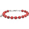 CITY STORM Náramok z červeného syntetického Tyrkysu Camelia - 6 mm + darčeková krabička zadarmo