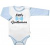 Body dl.rukáv s vtip. textom Baby Nellys, Little Gentleman, chalan, veľ. 80, 80 (9-12m)