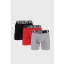 Boxerky, trenky, slipy, tangá Under Armour Charged Cotton 6In 3 Pack Red/ Academy/ Mod Gray