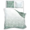 Faro Bavlnené saténové obliečky MILAGRO VERDE 010 160x200 cm + 2x 70x80 cm biele/zelené