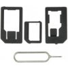 Adaptér pro nano a microSIM karty + jehla na vyjmutí SIM karty