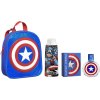 Marvel Captain America detský batoh 1 ks + toaletná voda 50 ml + sprchový gél 300 ml