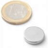 SOLLAU Neodymový magnet valec D 15x3 mm, Neodym, N38, ponikelovaný