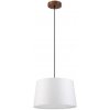 Lamkur Luster na lanku AIDA 1xE27/60W/230V pr. 35 cm dub/orech/biela LM-1.98/DĄB ORZECH/350 + záruka 3 roky zadarmo
