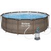 Bestway 16609PFS Bazén Steel Pro Max Rattan 3,66 x 1 m s pieskovou filtráciou STANDARD EVO 3596 l/hod