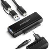 AXAGON ADSA-FPX, USB-C 10Gbps - SATA 6G, 2.5 ''/3.5'' SSD / HDD FAST PORT X adaptér, vr. AC napájače ADSA-FPX