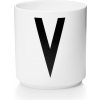 Hrnček AJ písmeno V porcelánový