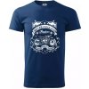 Indian Motorycle Club - Klasické pánske tričko vyššej gramáže - XL ( Polnočná modrá )