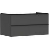 Hansgrohe Xelu Q Umývadlová skrinka, 50x98x55 cm, 2 zásuvky, matná sivá/matná čierna 54079670-HG
