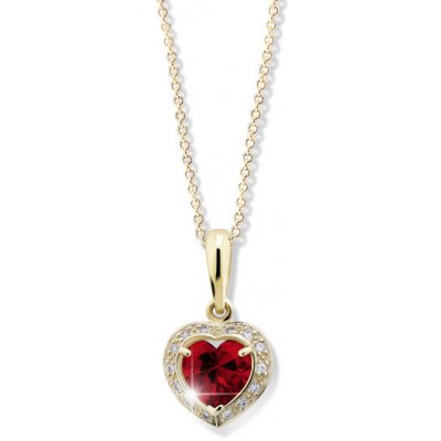 Cutie Jewellery Zlatý náhrdelník Z6308ZN-Ruby Dark