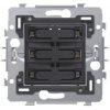 NIKO 170-67160 Zásuvka pre 6-násobné bezpotenciálové tlačidlo, 24V NO s modrou LED, rozperkami