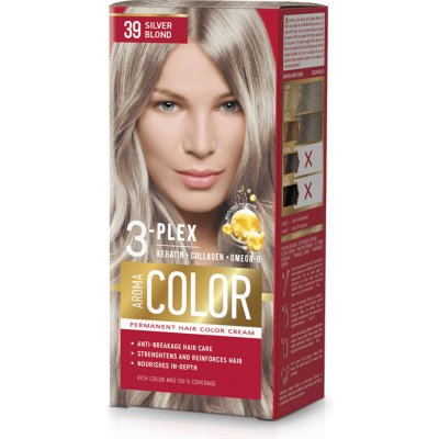 Farba na vlasy - strieborný blond č. 39 Aroma Color