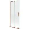 Mexen Velar L, 2-krídlová posuvná vaňová zástena 85 x 150 cm, 8mm číre sklo, ružové zlato, 896-085-003-01-60