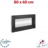 OKNA-HNED.SK Plastové okno 80x60 cm (800x600mm) sklopné (pivničné) biele / antracit