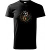 Yin & Yang strom - zima, leto - Klasické pánske tričko vyššej gramáže - 2XL ( Čierna )