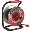 EMOS SK s.r.o. Vonkajší predlžovací kábel na bubne 25 m / 4 zásuvky / čierny / guma / 230 V / 1,5 mm2