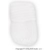 BABY NELLYS Zimné pletené dojčenské rukavičky - biele, 56-68 (0-6 m)