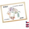 Rámček na darovanie peňazí - Bývanie, Nápis česky, Rámik 917 - drevo - borovica