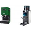 Gaggia New Classic E24 BC, green + Rancilio Rocky Doserless