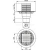 ALCAPLAST APV203 Podlahová vpusť 105 × 105/50/75 priama