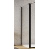 RONAL AMALIA D35F3 ATYP výška do 200cm, 60 - 100cm bočná stena do kombinácie na strane pevnej steny, čierna mat, sklo číre, D35F3SM10607