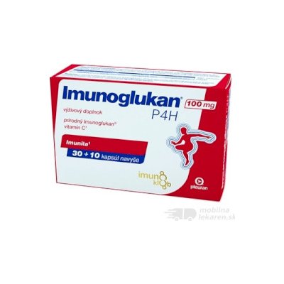 Imunoglukan P4H 100 mg cps (inov. 2021, imunoklub) 30+10 navyše (40 ks)