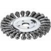 Lessmann 473211 | Rotačná kefa splietaná, jednoradová oceľový drôt pevný, rovný 0,50, priemer 125x14x22,2 mm