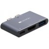 CANYON replikátor portov DS-1, 3v1, pre Apple Mackbook s Thunderbolt 3 (USB-C 100W) (CNS-TDS01DG)