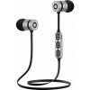 Powerton W2, bezdrôtové bluetooth slúchadlá, ovládanie hlasitosti, čierno-strieborná, športové, s magnetickým uchytením typ blueto
