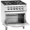 BARTSCHER Plynový sporák 4 hořáky s elektrickou troubou, 800x900x900 mm | BARTSCHER, 2952271